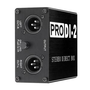 Prodi-2 패시브 스테레오 다이렉트 박스 오디오 DI 직접 주입 저소음 기타 베이스 2 채널 변환기