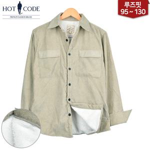 남자 겨울 더블 포켓 코듀로이 양털 셔츠 빅사이즈 HC8006