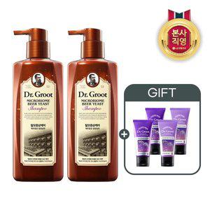 [엘지생활건강]닥터그루트 마이크로바이옴 맥주효모 샴푸 400mlx2개+엑소좀50ml(샴푸2개+컨디셔너2개)증정