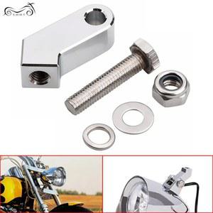 오토바이 헤드 라이트 장착 블록 브래킷 크롬, 할리 다이나 FXDWG FXDB FXDL V-Rod Street Bob Super Glide FXDF