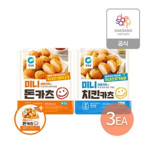 청정원 미니돈카츠 2종 3개+(추가)미니돈카츠1개
