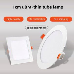 초박형 LED 패널 다운라이트, 원형 천장 매립등, AC85-265V 조도 조절 램프, 3W, 4W, 6W, 9W, 12W, 15W, 18W, 24W