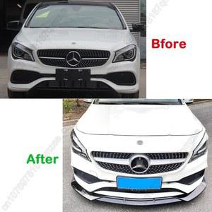 호환 스플리터 벤츠 스포일러 가드 C117 트림 CLA 앞 범퍼 2016-2019 보호 립 W117 클래스 블랙 메르세데스