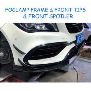 호환 45 벤츠 foglight 스플리터 W117 프론트 트림 foglamp Cla 포그 디자인 라이트 2016-2019 범퍼 AMG 스포일러