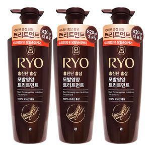 려 홍진단 홍삼 영양 트리트먼트 820mL x 3개
