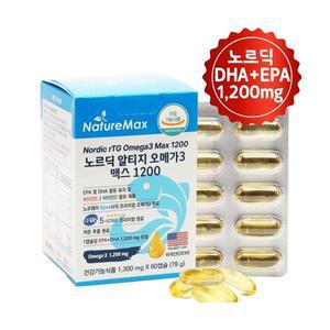 [2개월분] 노르딕 알티지 오메가3 맥스 DHA EPA 1200mg 60캡슐