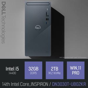 ⓒ DELL 인스피론 DN3030T-UB02KR i5-14400 32GB 2TB WIN11 / 사무용 인강용 가정용 비즈니스 PC