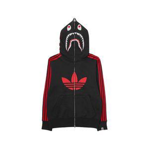 [정품] 아디다스 x 베이프 얼티밋 샤크 후드 블랙 - KR 사이즈 adidas BAPE Ultimate Shark Hoodie Sizing