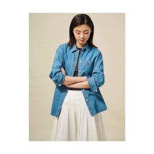 [매장정품] 빈폴 BEANPOLE LADIES 인디고 데님 오버핏 셔츠 블루 BF5264C03P