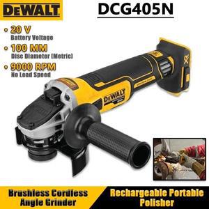 DEWALT DCG405N 20V 브러시리스 무선 앵글 그라인더 커팅 머신 충전식 휴대용 폴리 셔 전동 공구 (베어 도