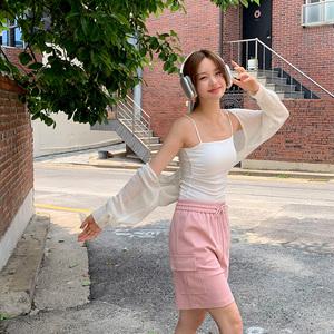 (얇고가볍게/한여름까지) 리샤 뱀부 썸머 숄 볼레로 니트 가디건 cd3406