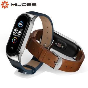 Mi Band 9 8 7 6 5 스트랩 가죽 샤오미 팔찌 Miband 4 3 손목 밴드 스타일 Mijobs 디자인