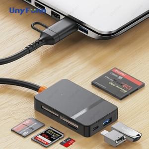 메모리 카드 리더기 USB 허브 C타입-마이크로 SD TF MS CF 카메라 어댑터 아이폰 1516 아이패드 맥 PC 노트