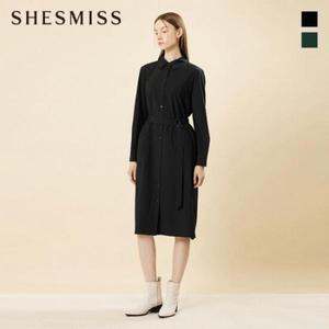 쉬즈미스 벨티드 롱 셔츠 원피스_2색 SWWOPN32020
