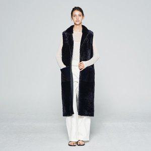 [사바티에](강남점) 24FW 밍크 콤비 롱 베스트 (W11060OS)