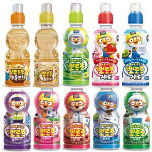 [기타]뽀로로 음료수 10종 235ml 24개 밀크맛 사과맛 딸기맛 블루베리맛 샤인머스캣 보리차 누릉지차 뽀...