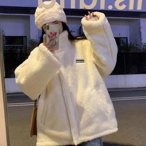 여성 자켓 오버핏 스타일 부드러운 양털 뽀글이 점퍼