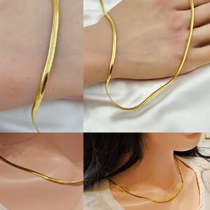 순금 24K 목걸이 오메가 더블 납작 뱀줄 11.25g 장식별도장착