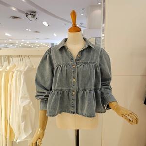 [대구백화점] [미엘로]숏캉캉프릴데님자켓(MM53BL105BLFF)