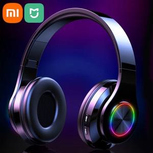 XIAOMI MIJIA 블루투스 헤드셋 무선 헤드폰 접이식 HiFi 스테레오 이어폰, 마이크 지원 SD 카드 FM Xiaomi