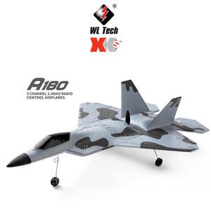 3 채널 자이로 소형 비행기 고정익 리모컨 3D F22 6G 브러시리스 글라이더 A180 LED 항공기 모형