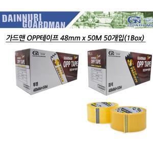 두꺼운 강력접착 60Mic 50M OPP 테이프 50ea 공업용 포장용 공장용 투명OPP