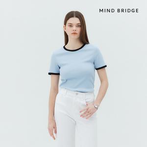 마인드브릿지 골지립배색슬림핏티셔츠 MYTS3203