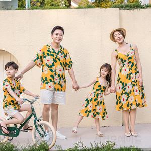바캉스룩 커플 시밀러룩 패밀리 여행 가족 가족시밀러룩 가족커플티 휴양지 모녀룩 K40