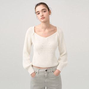 [온앤온] 스퀘어넥 크롭 니트 NEK4SP246