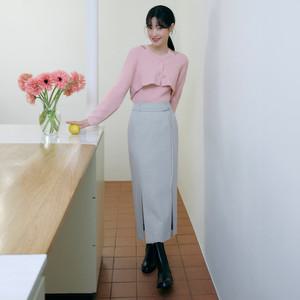 [온앤온] 비대칭 슬릿 스커트 NEW4SS233