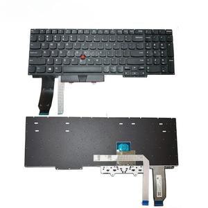 Lenovo ThinkPad E15 Gen2 3 4 R15 노트북용 교체용 미국 키보드 프레임 없음(백라이트/백라이트 없음)