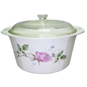 베스트웨어 코닝 내열냄비 장미 곰솥 5.2L 찌게 전골찌개 요리 가정용 예쁜 양수 주방 세라믹