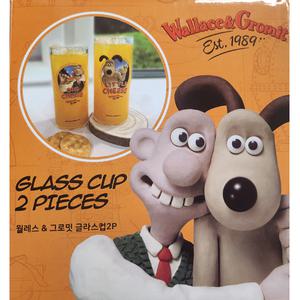 월레스n그로밋 글라스컵 2P 유리컵