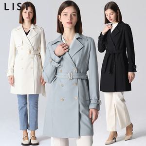 [리스트(LIST)] 하프 더블 버튼 트렌치코트 (택가격: 398000원)