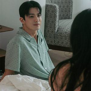 [기타브랜드]남자반팔잠옷 시원한잠옷 인견 여름 카라 주머니 잠옷 파자마 상하 세트