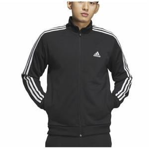 아디다스 3S 레귤러 핏 더블 니트 트랙 탑 블랙 화이트 IA9378