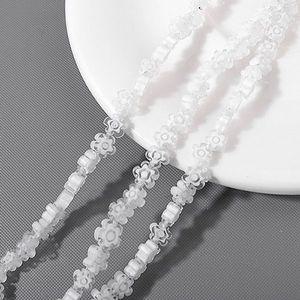 비즈아이 [4925-09]베네치아 꽃 6mm 올화이트 ,반줄(약39개)