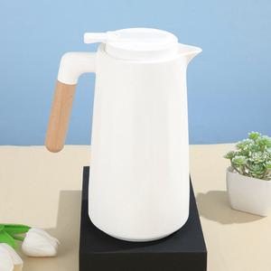 보온보냉 주전자 원터치 내열유리 보리차 차주전자 1L 화이트 테이블팟 물병