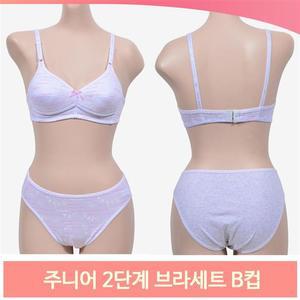 주니어 2단계 브라세트 B컵 학생 삼각팬티 2컬러 심플