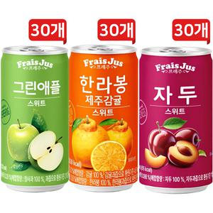 일화 프레쥬 미니캔음료혼합 175ml 3종 각 30캔씩(그린애플30+한라봉30+자두30) /과즙음료/미니음료수