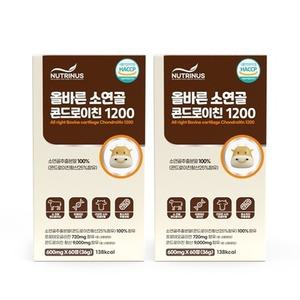 뉴트리너스 올바른 소연골 콘드로이친 1200 600mg x 60정x 2 총120정