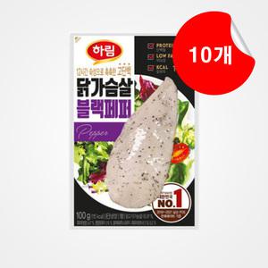 [하림] 닭가슴살 블랙페퍼맛, 100g, 10개