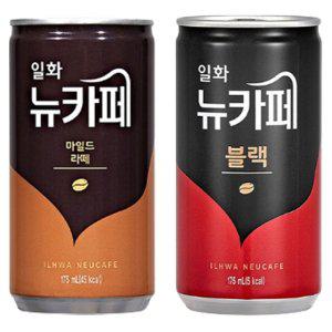 일화 뉴카페 175ml 마일드 라떼 30캔+블랙30캔 (총60캔)