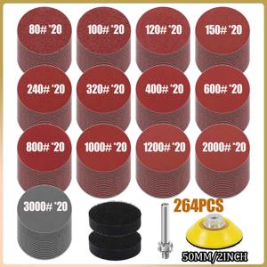 25/50/75mm 샌딩 디스크 패드 60-3000 그릿 샌드페이퍼 구색 그라인더 용 연마 디스크 로타리 도구 목공 액세서리