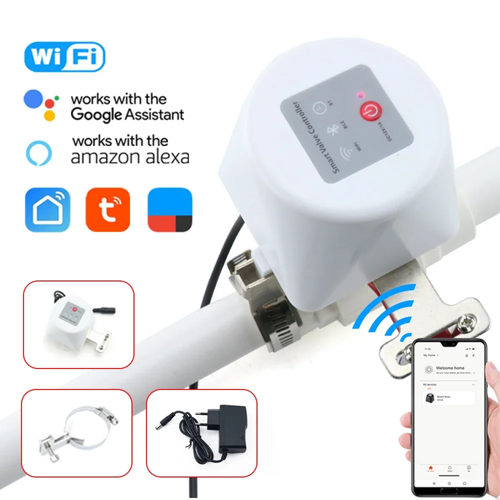 Tuya WiFi 워터 밸브 가스 차단 볼 밸브 타이머 가든 스마트 수도꼭지 컨트롤러 지원 Alexa Google Assistant SmartLife