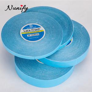 36 야드 헤어 시스템 테이프 양면 워커 테이프 0.8Cm 블루 레이스 프론트 가발 테이프 Toupee Sweatproof Ultra Hold 가발 테이프 2.54Cm