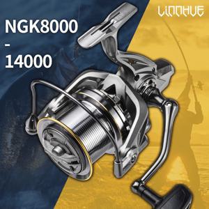 LINNHUE 낚시 릴 빅 8000 9000 10000 12000 14000 스피닝 릴 드래그 20KG 강력한 릴 바닷물 민물 낚시 Pesca