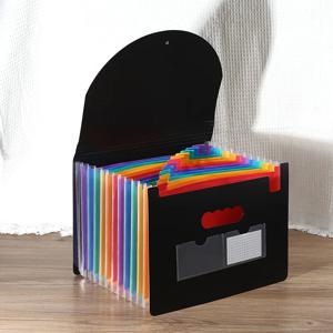 13/25 포켓 Accordian 파일 폴더 확장 파일 주최자 파일링 박스 휴대용 다채로운 종이/빌/영수증/문서 홀더