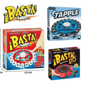 새로운 Basta 스페인어 Tapple 단어 게임 - 영어 Tapple 게임 버전 빠른 사고 편지 누르기 보드 게임 - 크리스마스 할로윈
