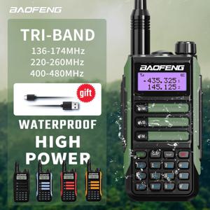 BaoFeng UV16 워키 토키 트라이 밴드 전문 사냥 햄 방수 장거리 Type-C 충전기 VHF UHF 양방향 휴대용 라디오
